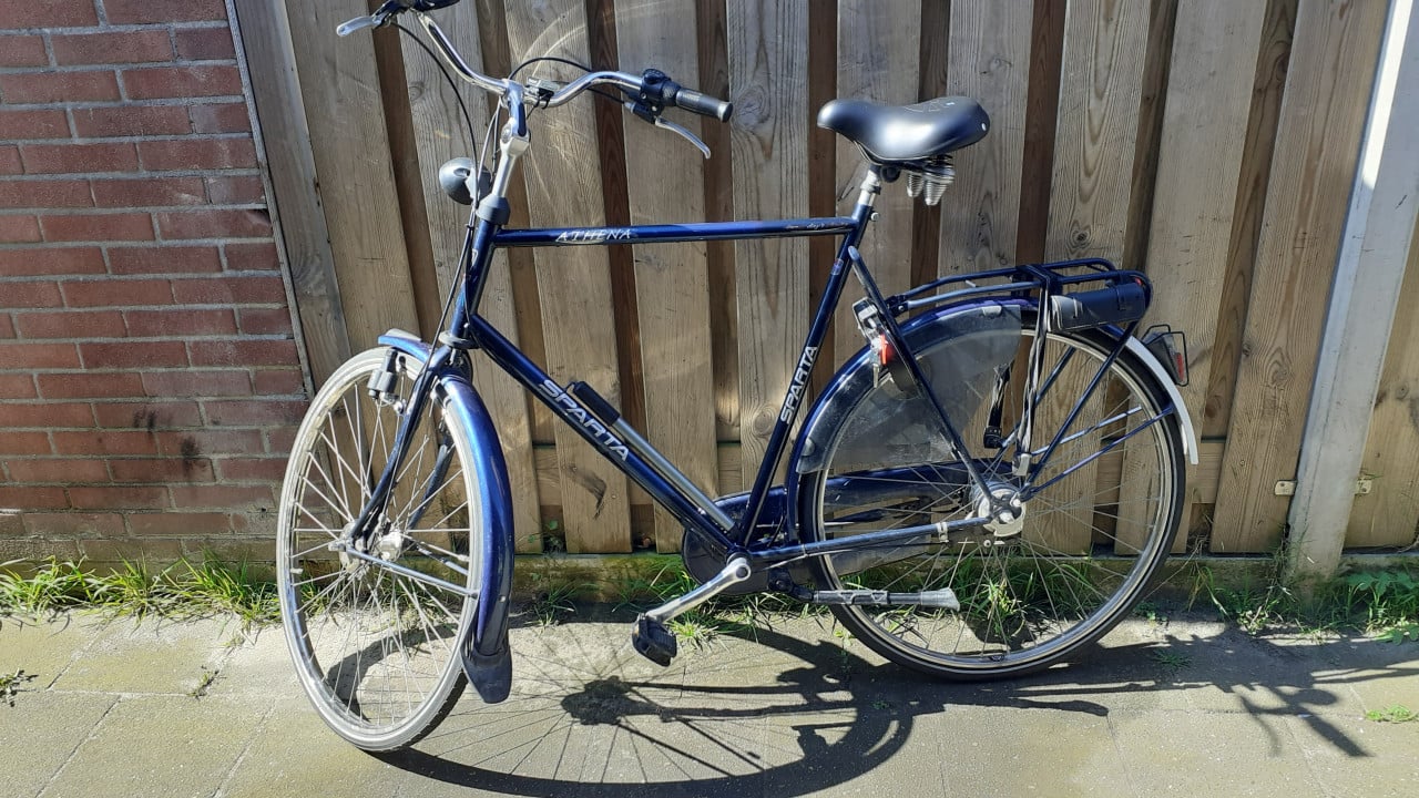 Super hoge Herenfiets 28inch ** SPARTA ** - 4 versn. Blauw 65cm. & ALTRA