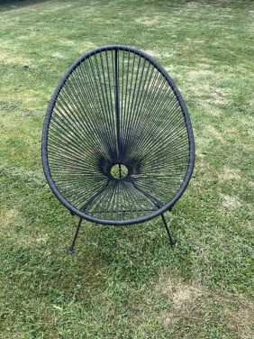 Ronde zwarte tuinstoel