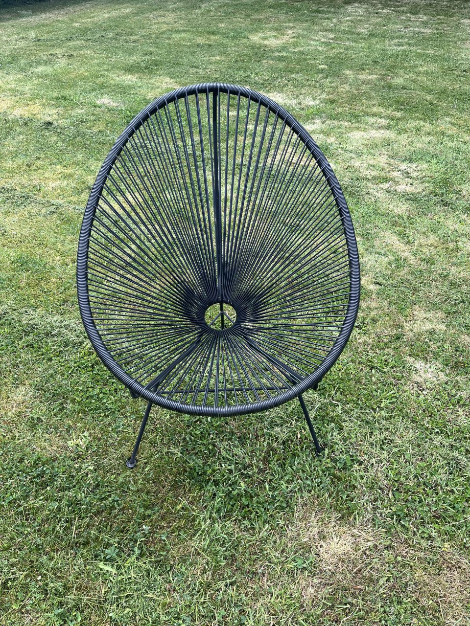 Ronde zwarte tuinstoel