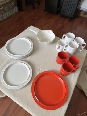 Servies rood en/of wit