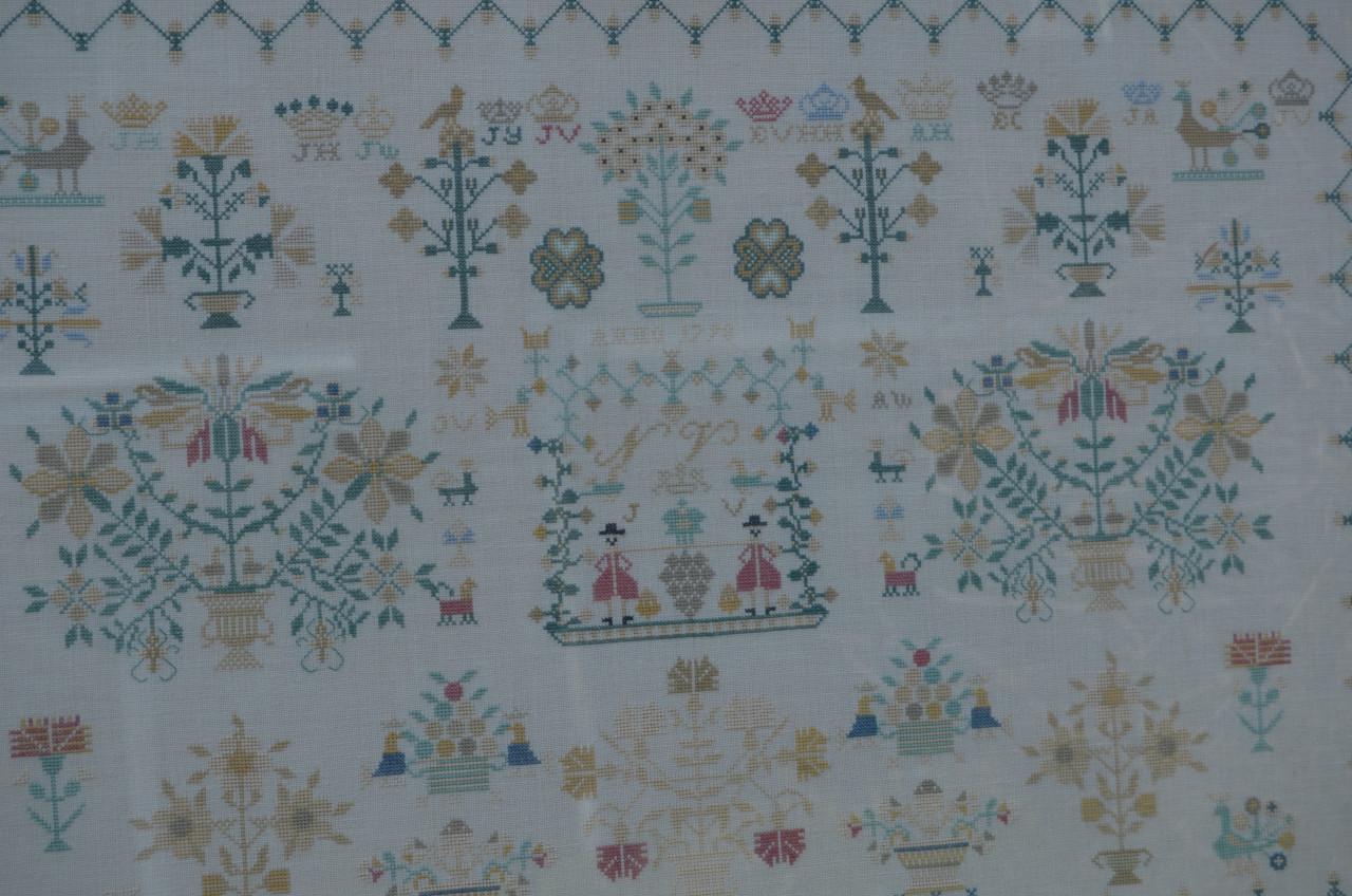 Grote Twentse merklap 1792 zeer fijn geborduurd ipst!!