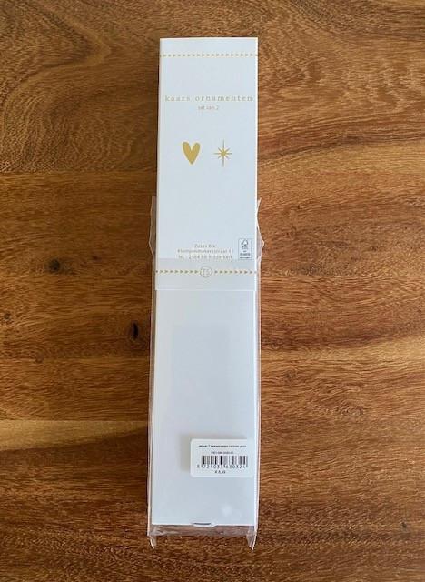 Zusss | kaars ornamenten kaarspinnetjes | set van 2