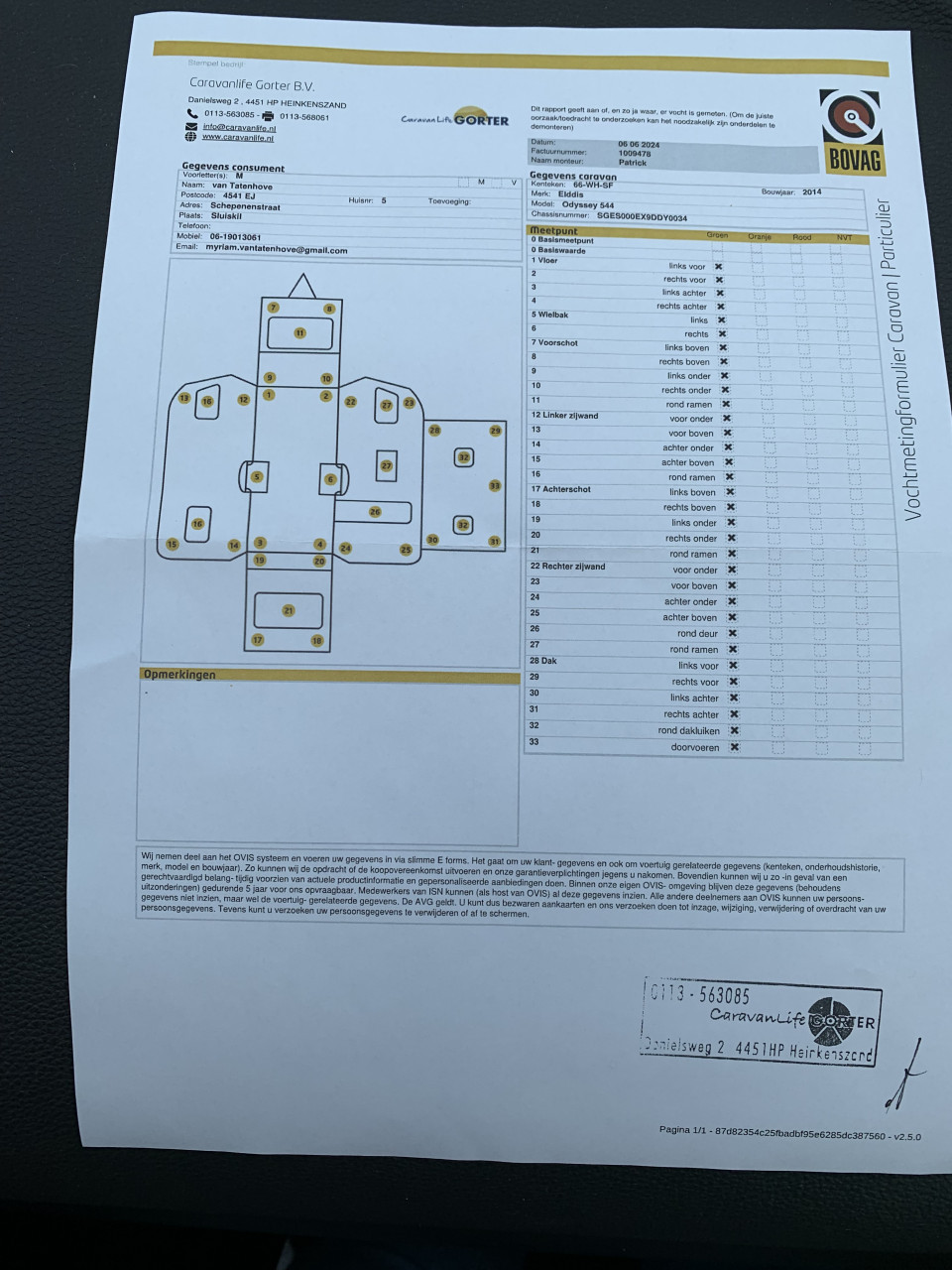 Caravan Elddis Odyssey 544, vakantie klaar