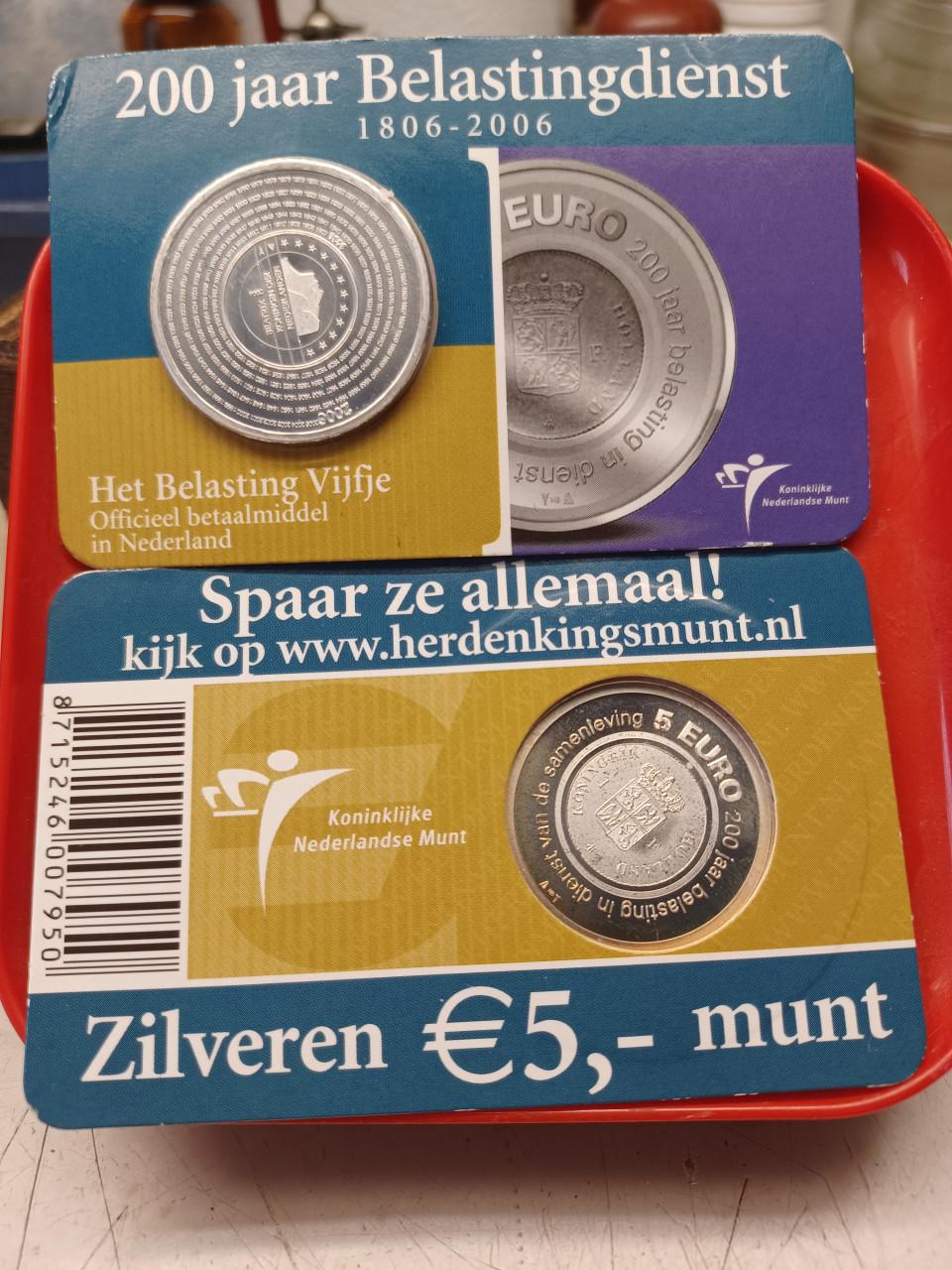 Zilveren 5 Euro munten