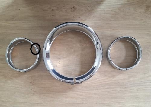 Chrome Koplamp Sierring Set