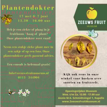 Plantendokter komt naar Zeeuws Fruit Museum in Kapelle