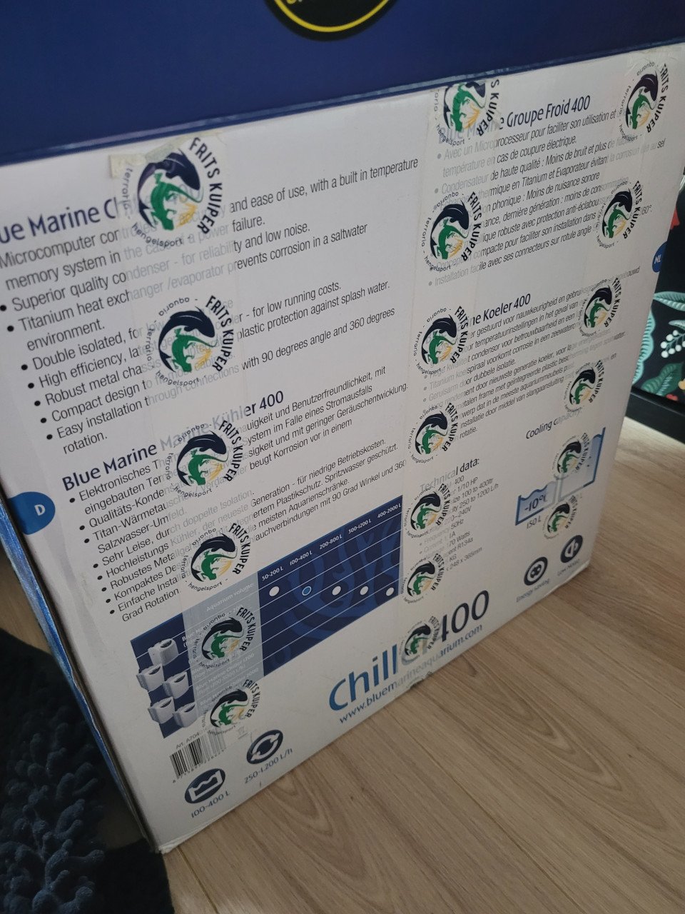 Chiller blue marine 400 en pomp