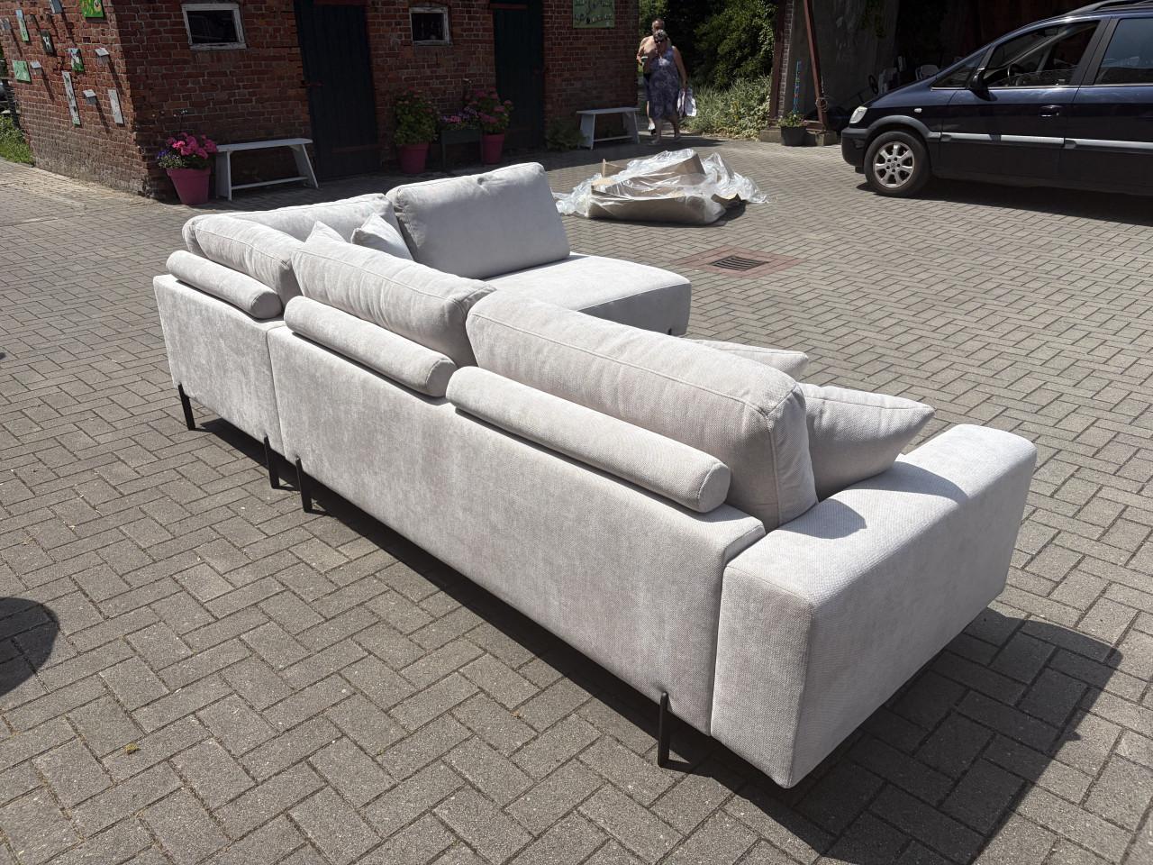 Beige hoekbank
