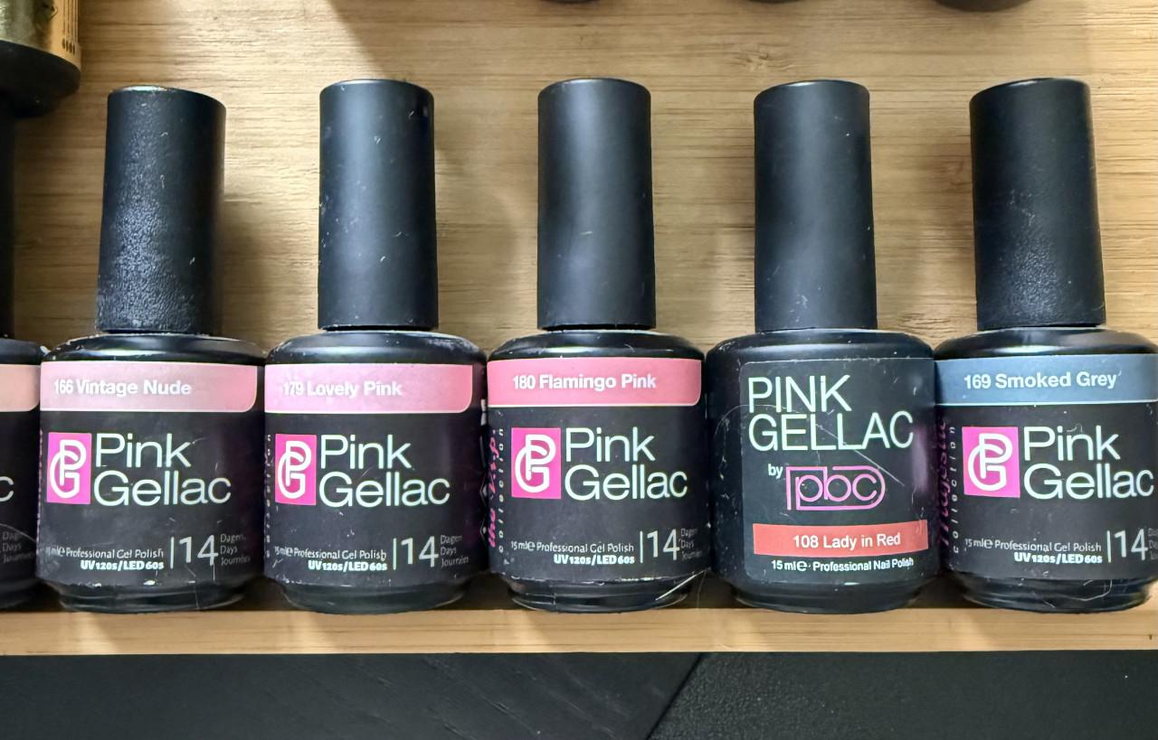 35 flesjes Pink Gellak