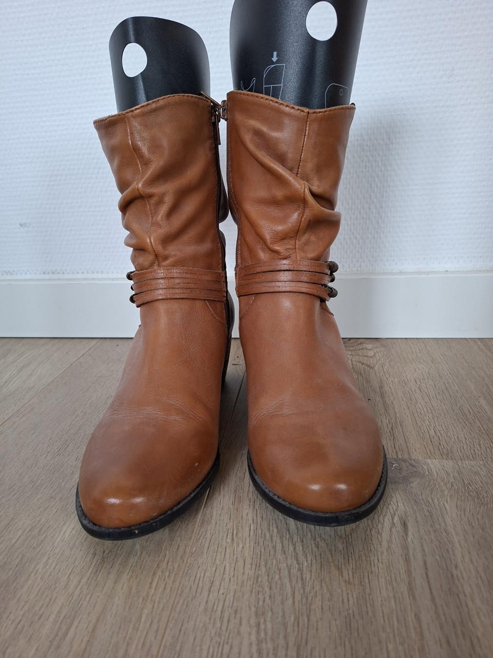 Camel leren laarzen, maat 39