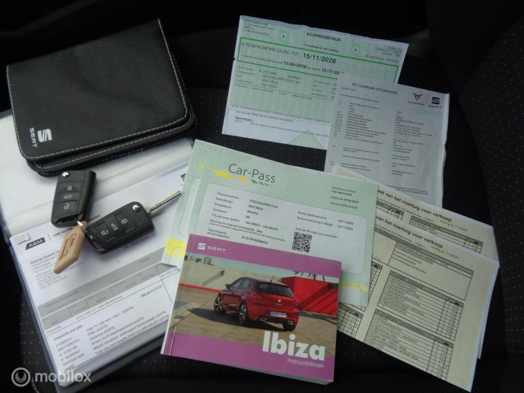 Seat Ibiza 1.0 mpi style/airco ecc/led/lm velgen/pdc/apple carplay/full lin