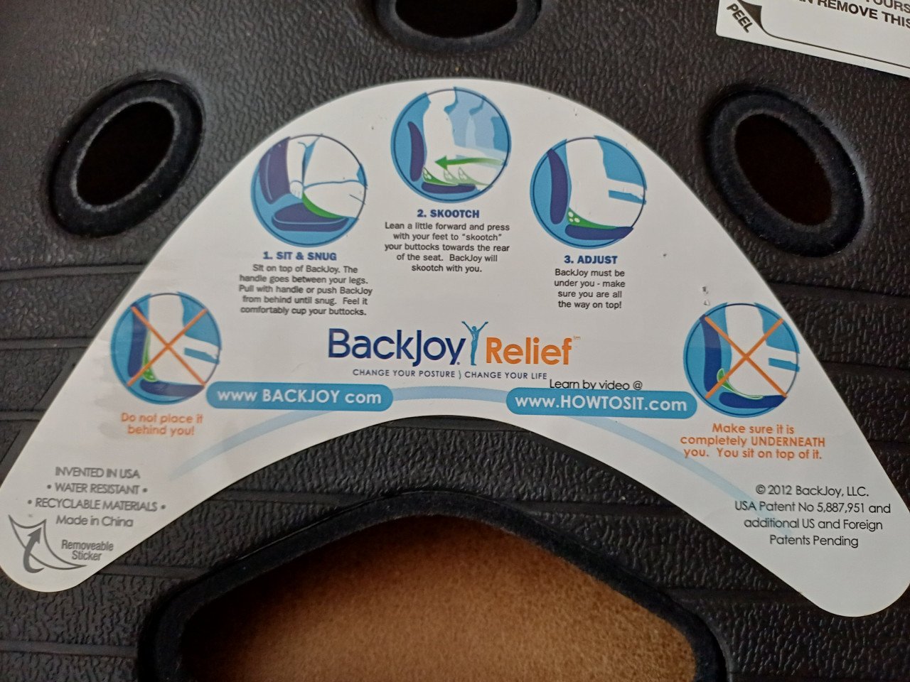 Als NIEUW: BACKJOY RELIEF corrigeert zithouding/voorkomt rugpijn