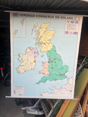 Schoolkaart Groot Brittannië en Ierland