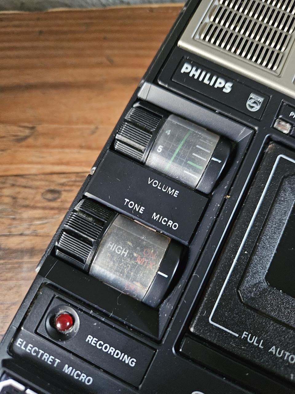 Vintage werkend Philips N2213 Automatische Cassetterecorder