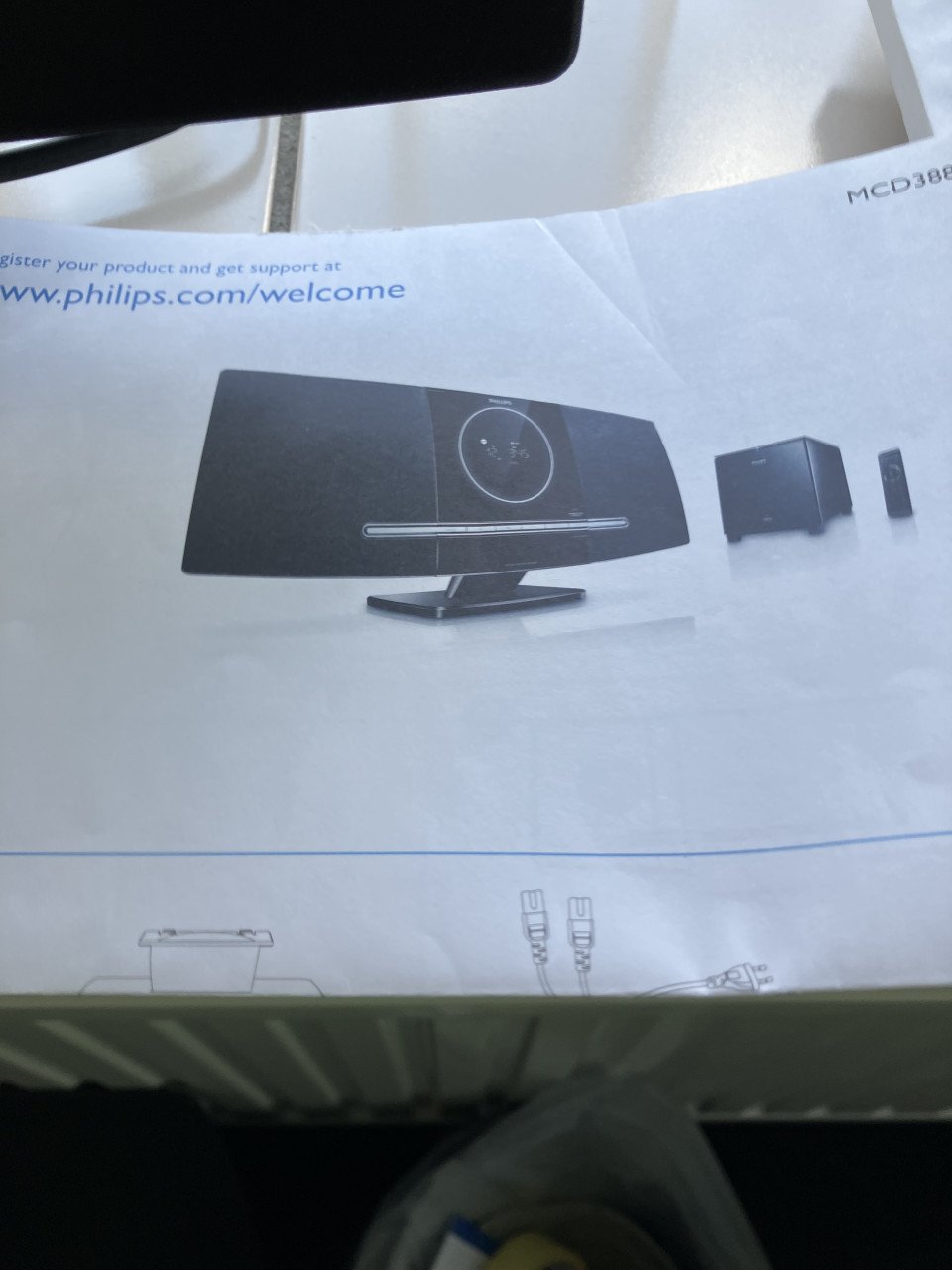 Te koop Philips radio met losse box