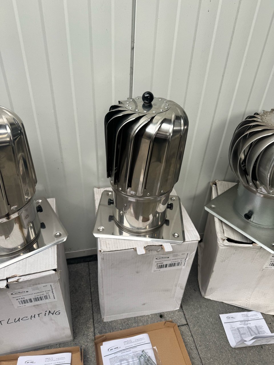 4 x Dakventilator nieuw rvs