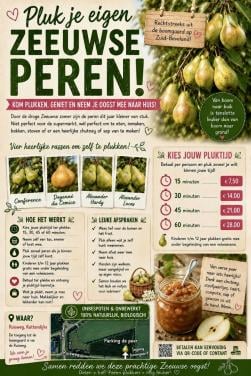 Kom gezellig aanstaand weekend biologische peren plukken!