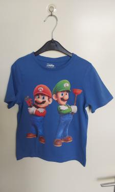 Lichtblauw t-shirt van Super Mario Bros Movie van het merk C&A in maat 128