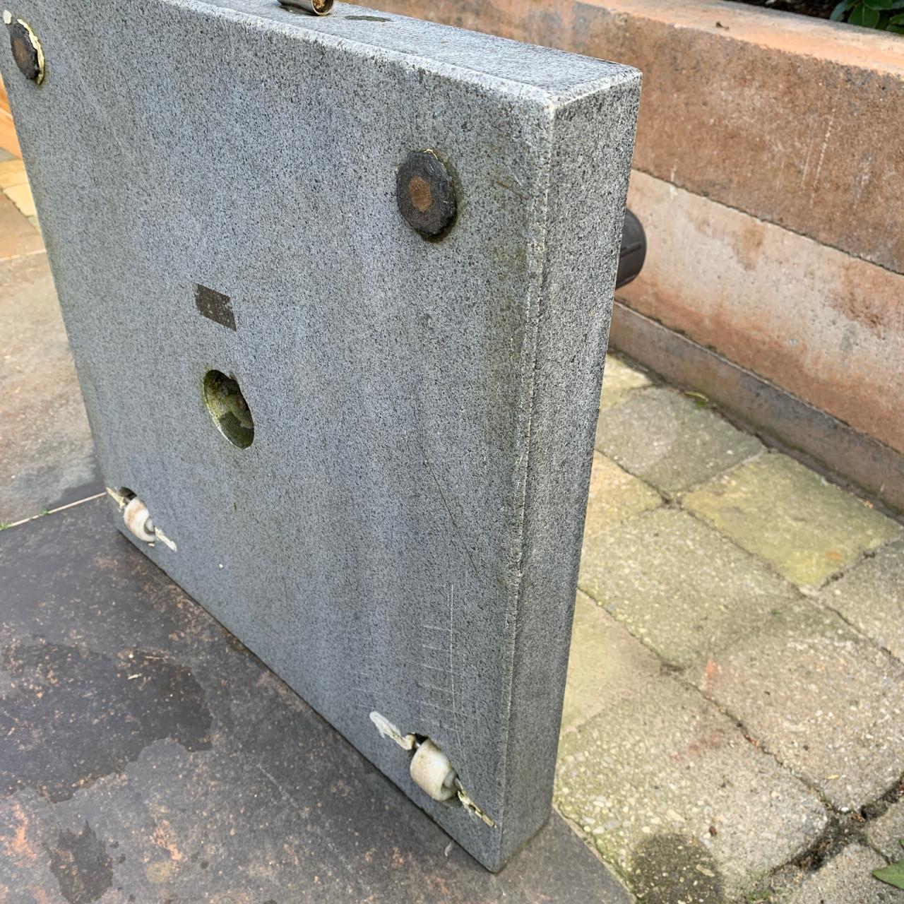 Parasolvoet graniet rvs