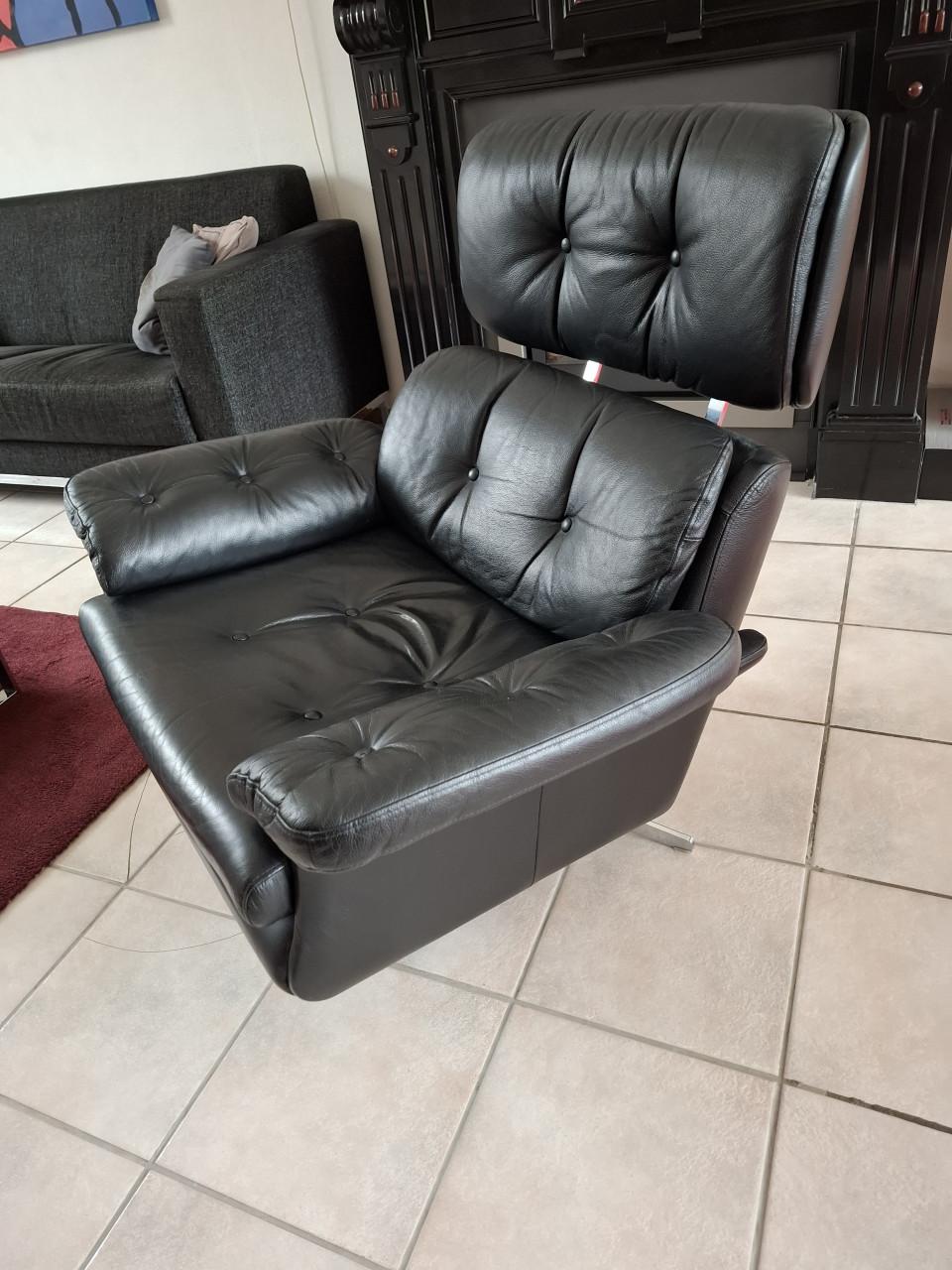 Prachtige leren design fauteuil