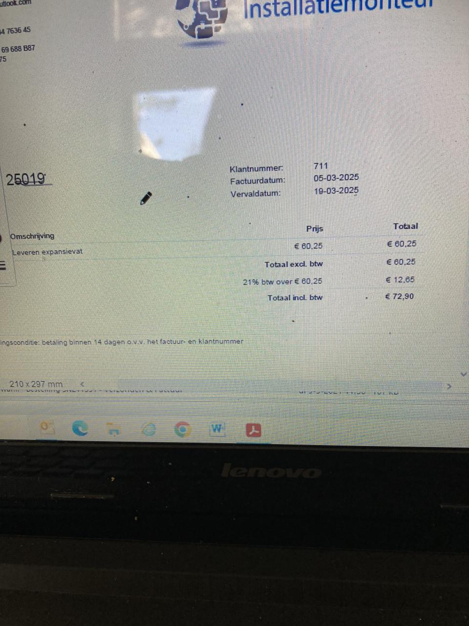 Expansievat voor CV installatie. Bijna nieuw.