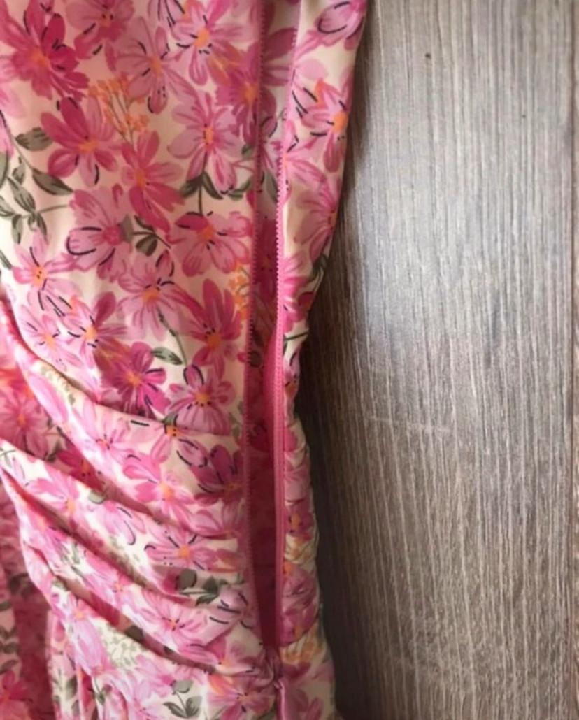 Roze bloemenjurk Loavies maat XS