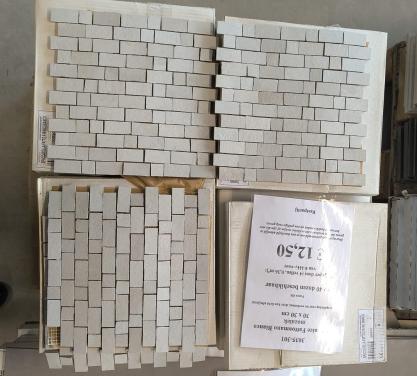 3035-301 Betonlook mozaïek wit, 30x30 cm, 12,50 per doos