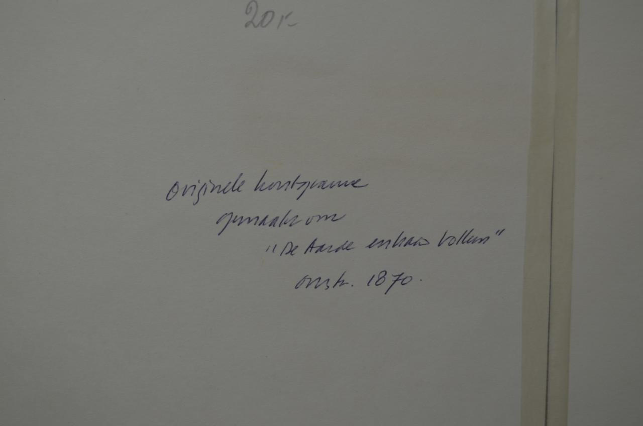 Kleine ets getiteld 'de Klapbank' Laplante ca. 1870