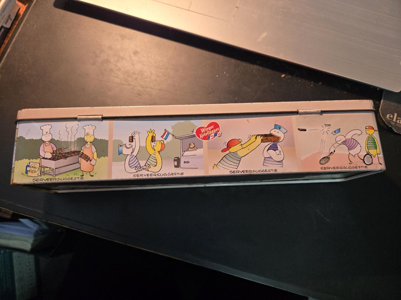 Vintage Wieger Ketellapper ontbijtkoekblik uit 2007,