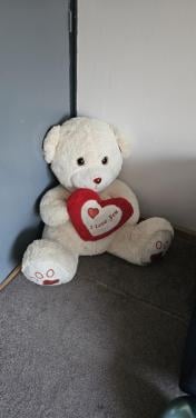 Knuffelbeer met hart xxl