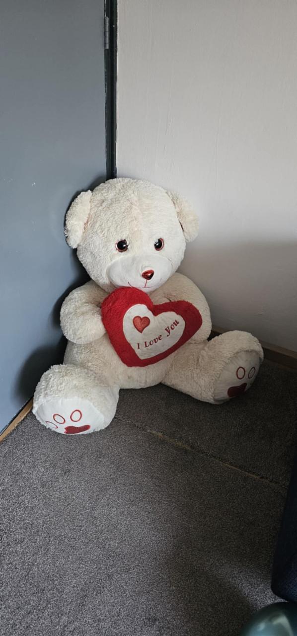 Knuffelbeer met hart xxl