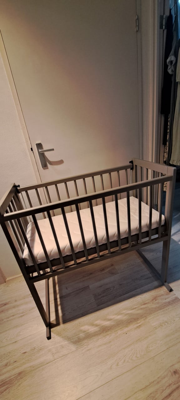 Co-sleeper antraciet + matras