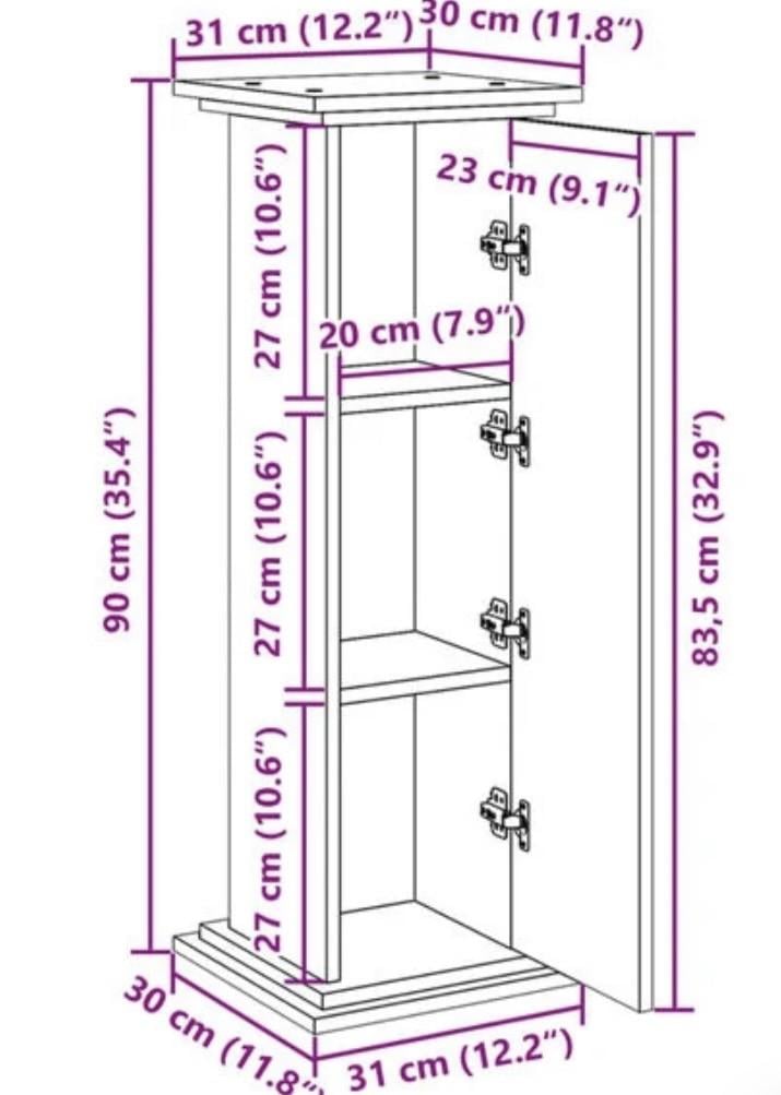 Tafel + vier kasten / 5 x nieuwe meubelen in de verpakking