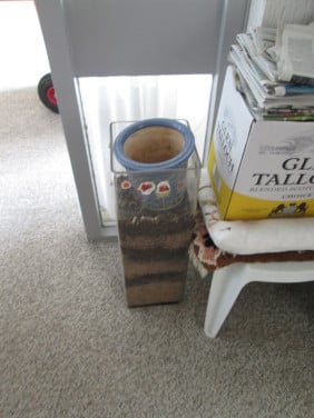Glazen accubak