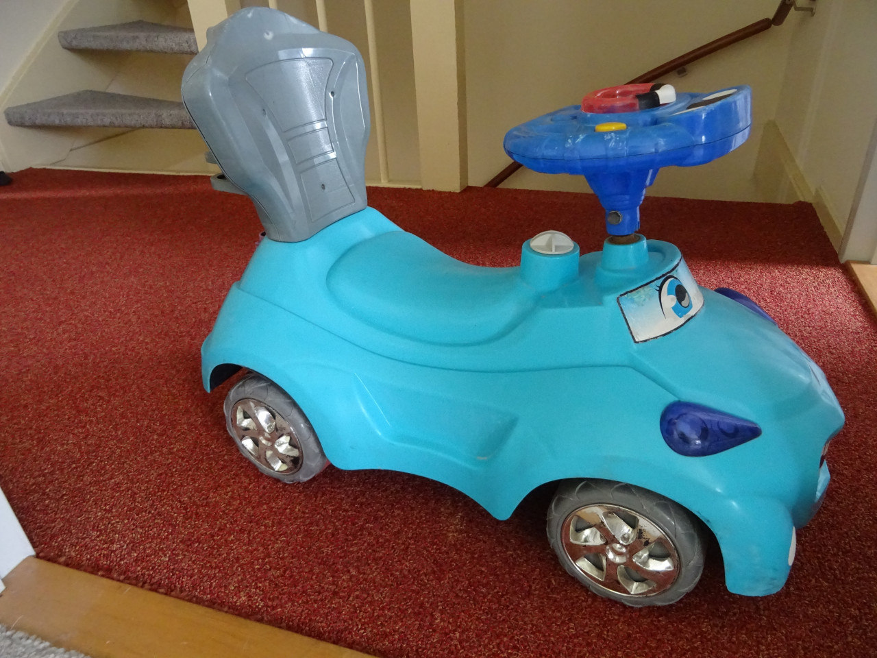 Loopauto met duwstang