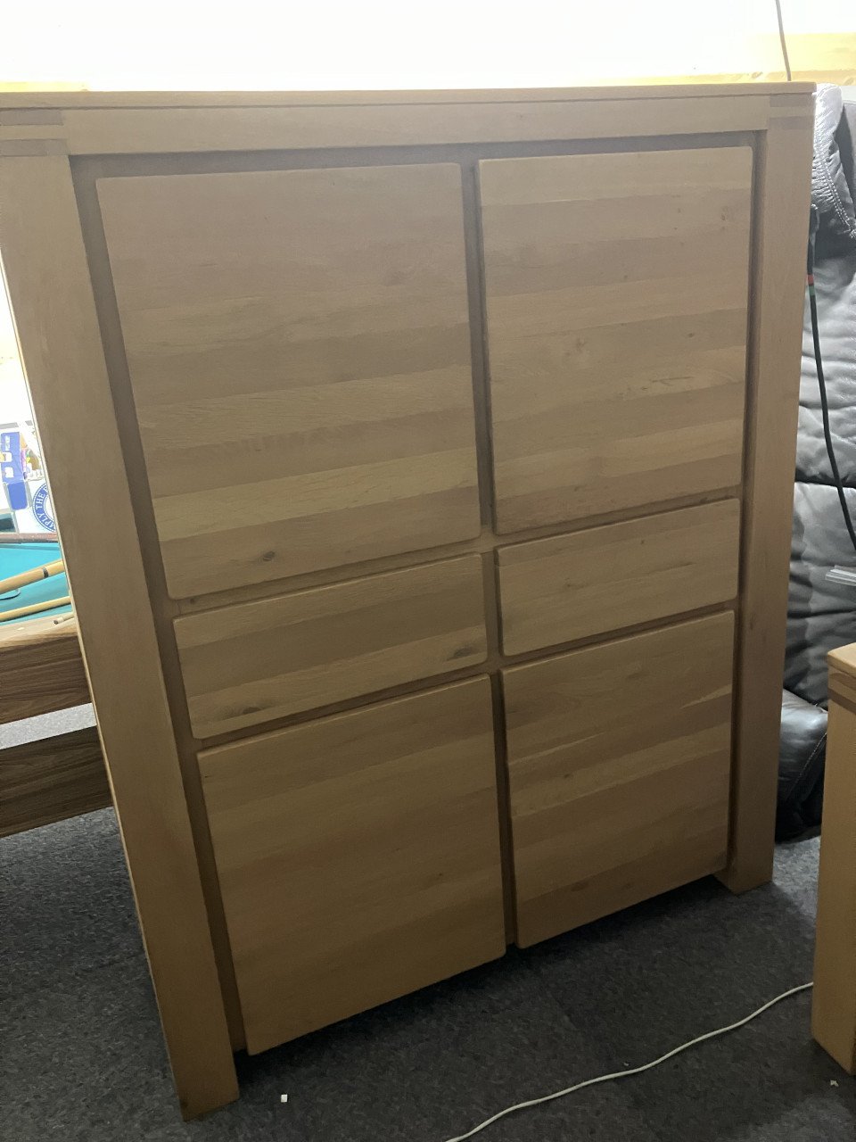 Licht eiken eettafel 1.90x1.02x0.77 lxbxh