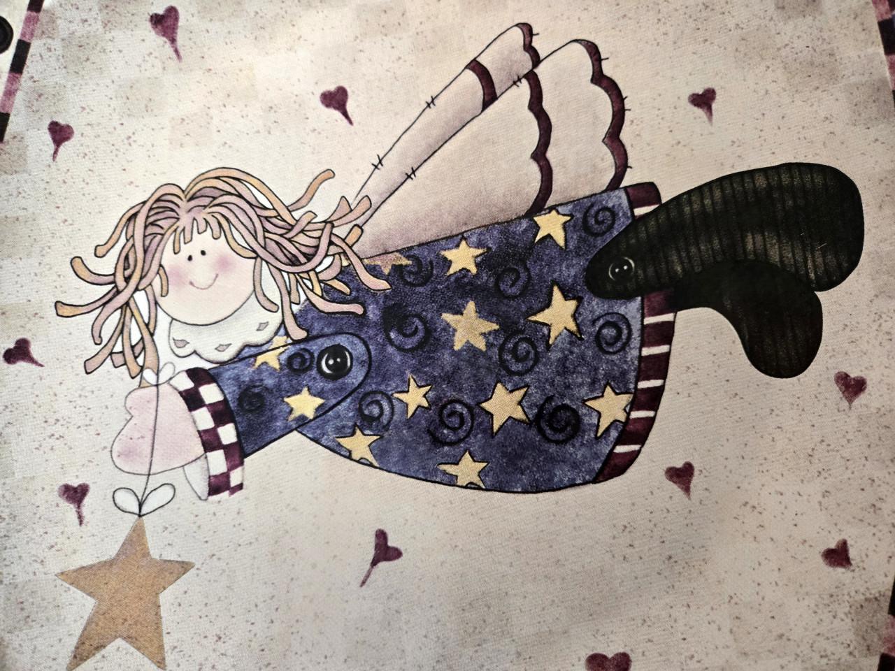 Bord uit de 'Patchwork Angels'-serie, 30x30cm