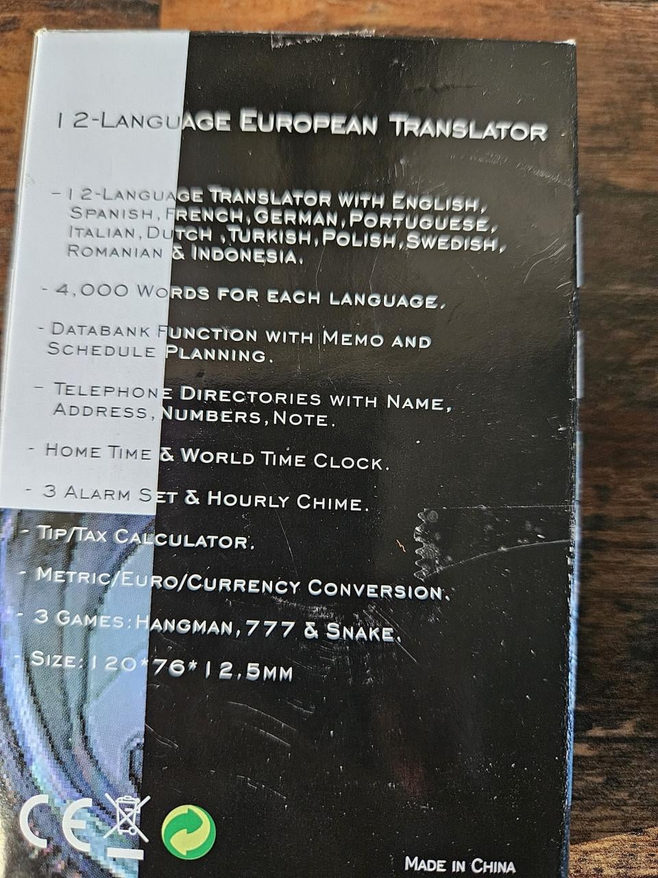 12-talige Europese vertaler - Nieuw in doos
