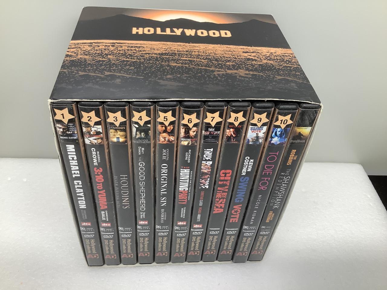 Boxset HOLLYWOOD DVD COLLECTION. 10 top films verzameld.