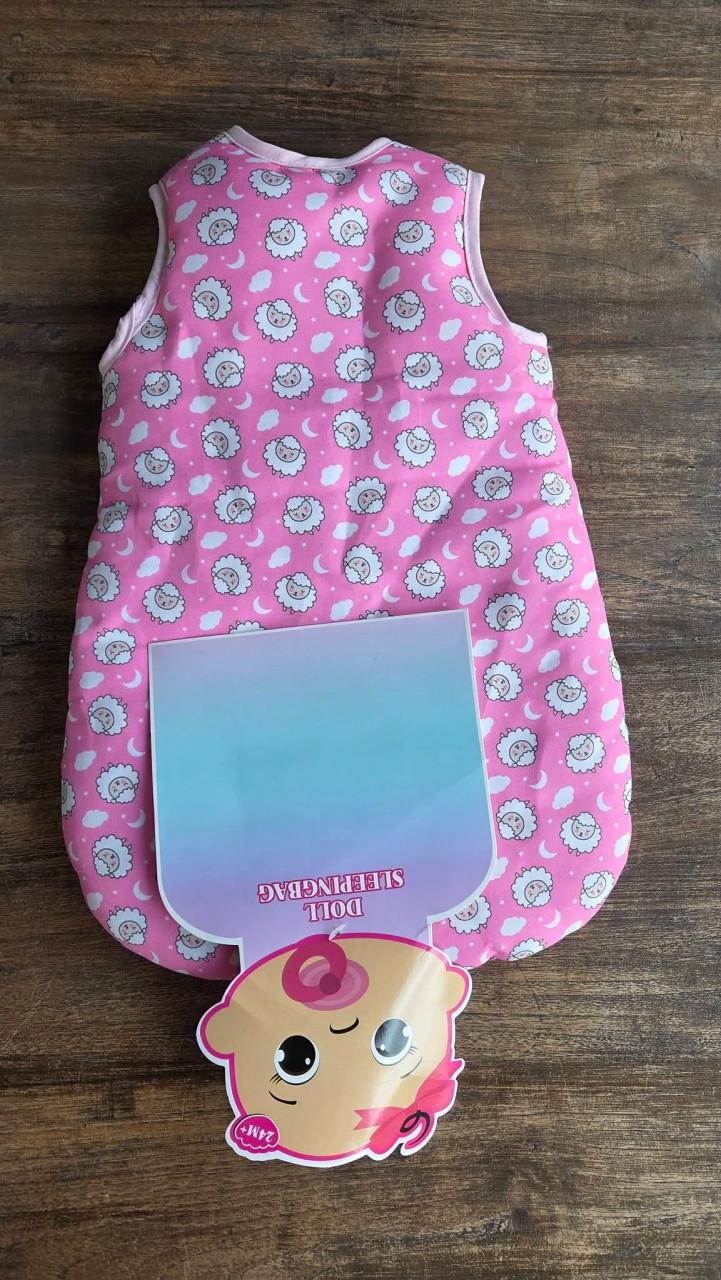 🎈Nieuwe gewatteerde Poppenslaapzak met schaapjes-motief.