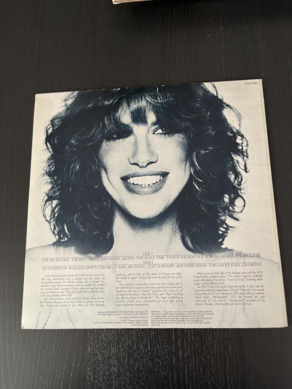 LP Carly Simon, titel 'You're So Vain' (vinyl)