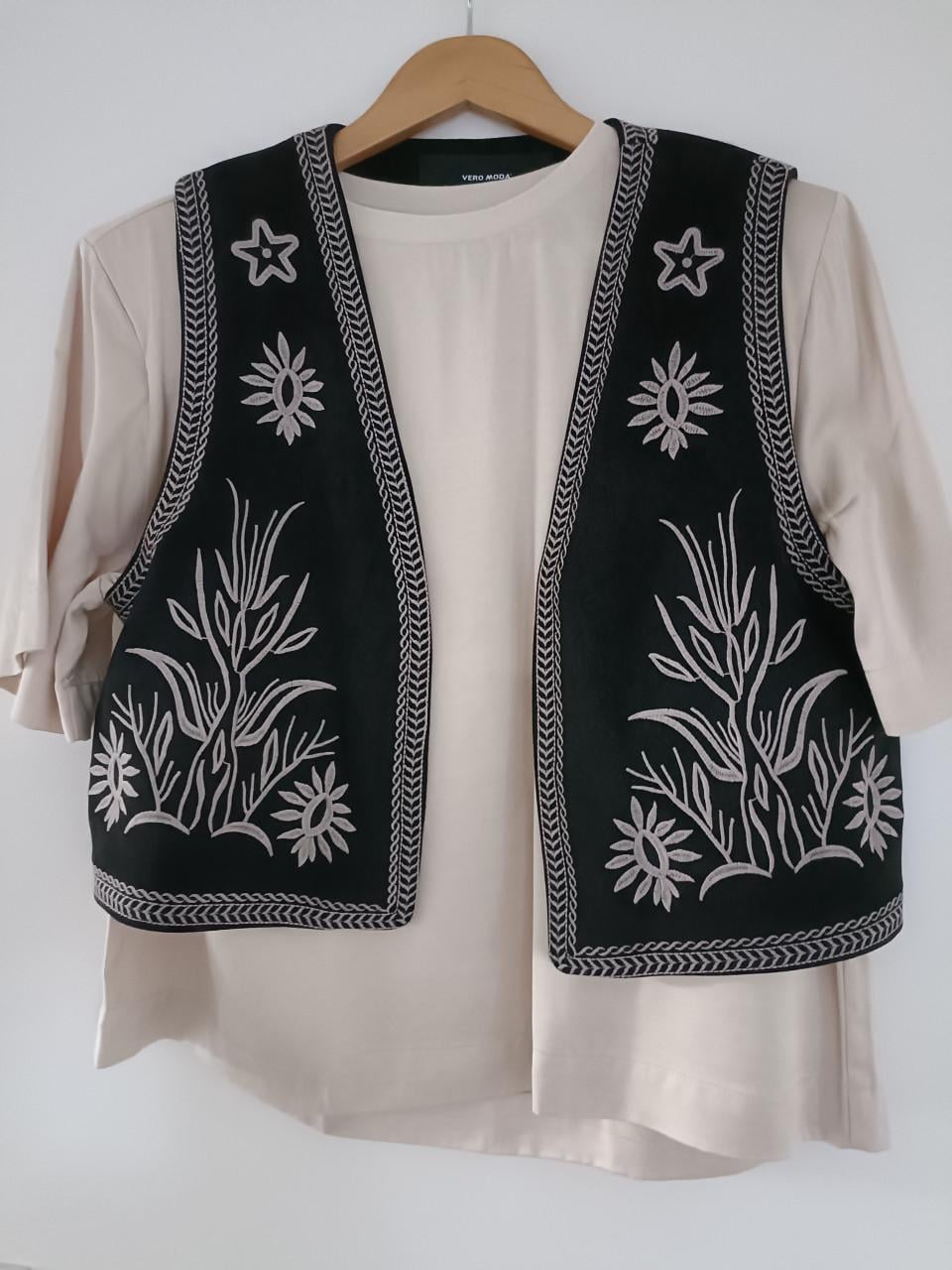 T-shirt Object 42 met gilet vera moda xl