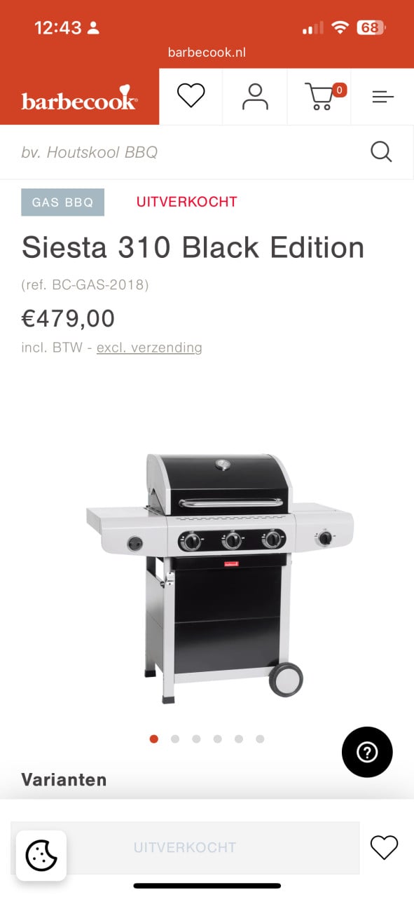 Gas barbecue Barbecook siesta 310