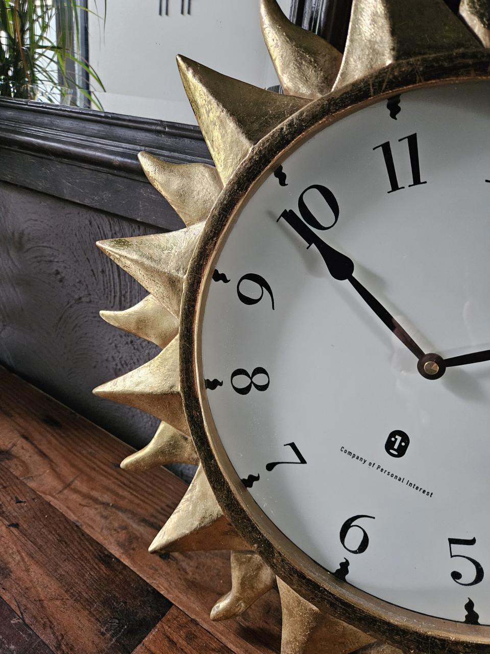 Prachtige grote vintage Karlsson Zonneklok – Goud
