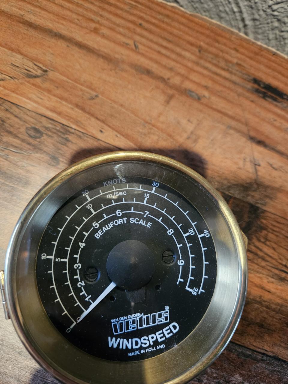 Vetus Scheeps Windsnelheidsmeter - Made in Holland