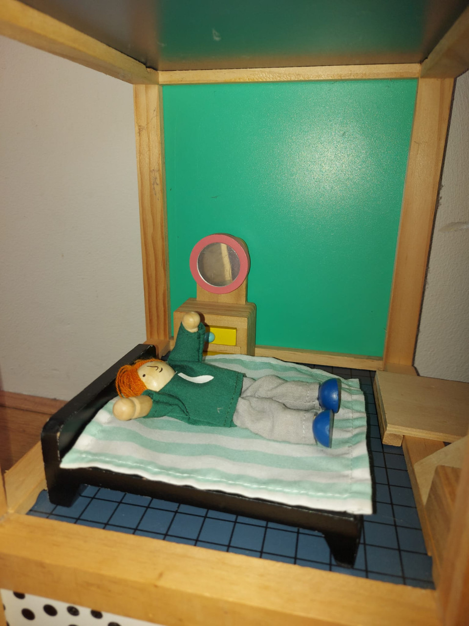 Z.g.a.n. houten HEMA poppenhuis incl. interieur en poppetjes