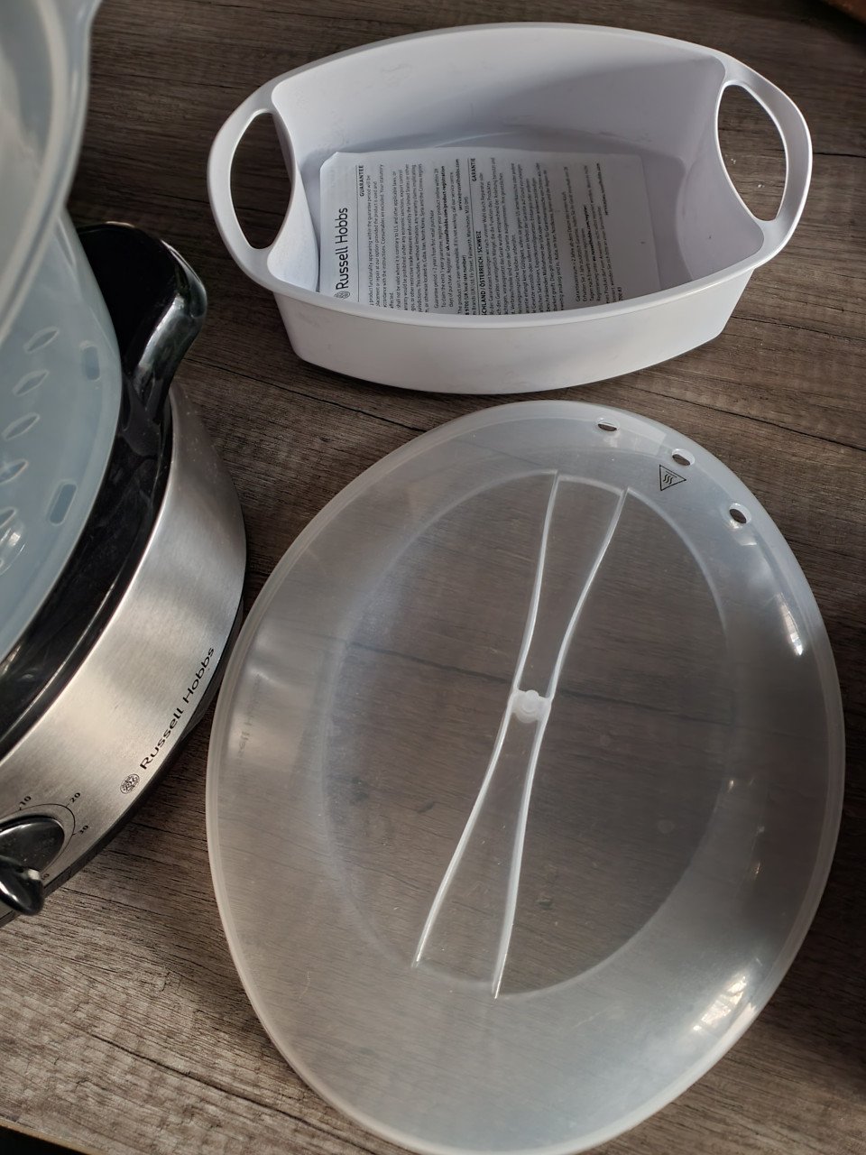 Zgan grote RVS Russell Hobbs Cook Home-stoomkoker en slowcooker...