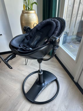 Mat zwarte bloom fresco kinderstoel (uitgebreide set)