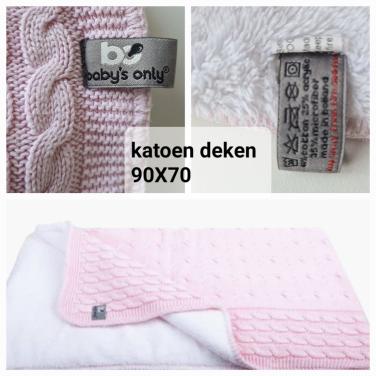 Roze katoen gebreide deken van Baby's Only 90X70