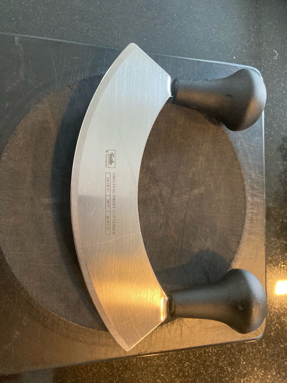 Fissler dubbel mes met snijplank